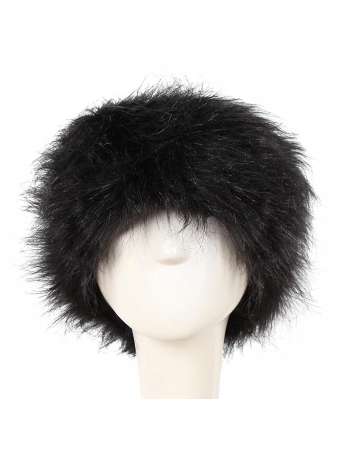 Besde Winter Hat Keep Warm Faux Fur Headgear Cap - Black - C51886IAMGW