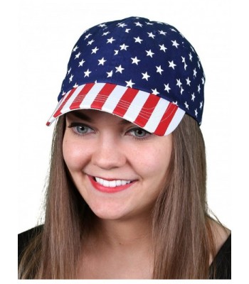 Funky Junque's USA American Flag Stars and Stripes Unisex Baseball Hat - Red- White & Blue - Velcro - CE17AAD8RNA