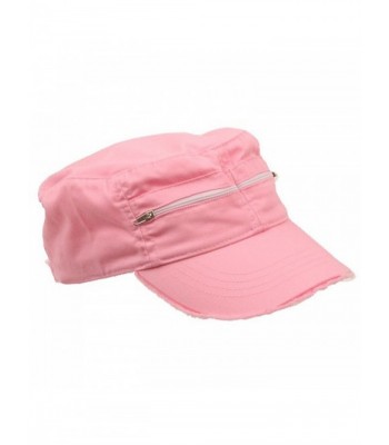 Zippered Enzyme Army Cap Pink Solid
