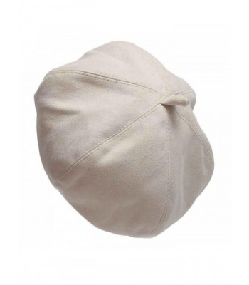 Pikolai Women New Suede Fabric Fashion Casual Beret Hats - White - C612NGY7TTK