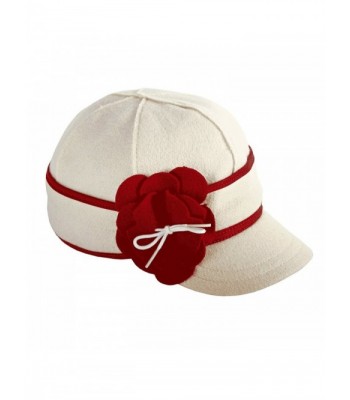 Stormy Kromer Women's Petal Pusher Benchwarmer Cap - Red / White - C011KH5FT7J