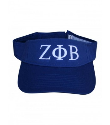 Mega Greek Womens Zeta Phi Beta Visor - Royal Blue - C212IU21V4F