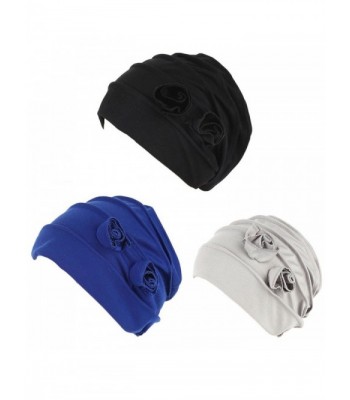 Nanxson Flowers Stretch Headwear WJW0068 - Black+royal Blue+grey(pack of 3) - CP184DTTAY5