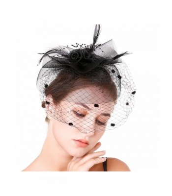 Fascinaor Feather Wedding Party Balck