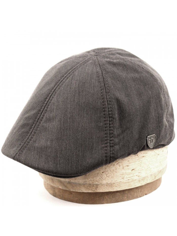 Men's 6 Panel Linen Duckbill Ivy Hat - A Gray - CJ12NV1RH06