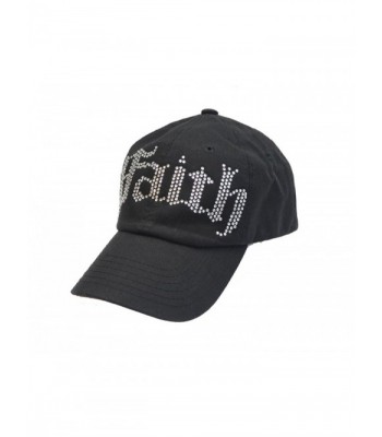 Faith Sparkling Crystal Rhinestone Trendy Baseball Hat - CI113DDUIH3