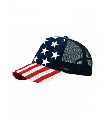 WP 5 Panel Foam Trucker USA Flag Stars and Stripes Cap - CG11VTT4SGF