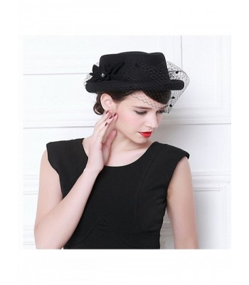 Maitose Womens Vintage Fedoras Black