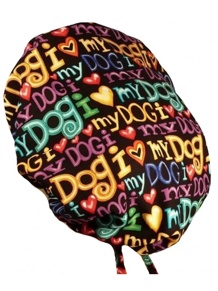Bouffant Medical Scrub Cap - I Love My Dog - CL12ELBRGI9