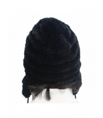 URSFUR Rabbit Peruvian Beanie Earfalp