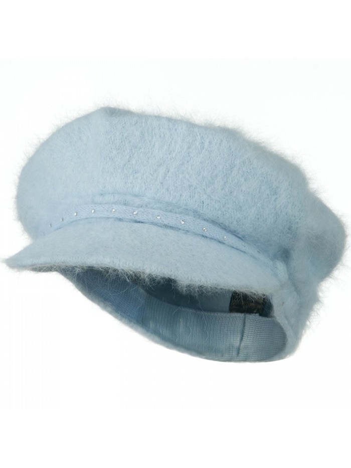 Rhinestones Angora Newsboy Hat - Light Blue W16S61C - CW110J661S7