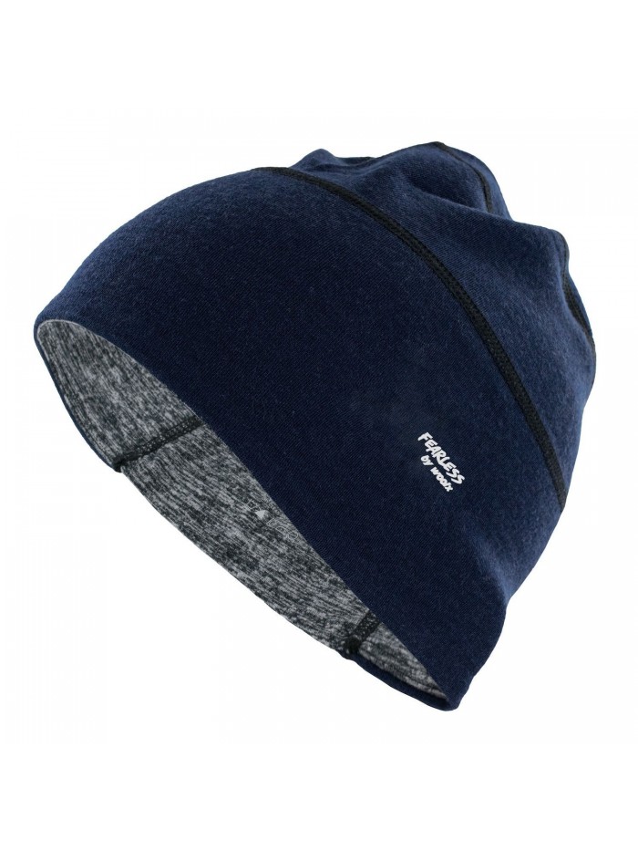 Woolx Lexie - Merino Wool Skull Cap-Helmet Liner-Running Beanie-Moisture Wicking & Stylish - Alaskan Blue Mélange - CB12NUHC4EF