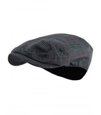 Men's Classic Herringbone Tweed Wool Blend Newsboy Ivy Hat (Large/X-Large- Paisley Dk.Gray) - CF1866HHXEO