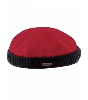 Sterkowski Wool Beanie Docker Cap - Red/Black - CI188QWMLK9