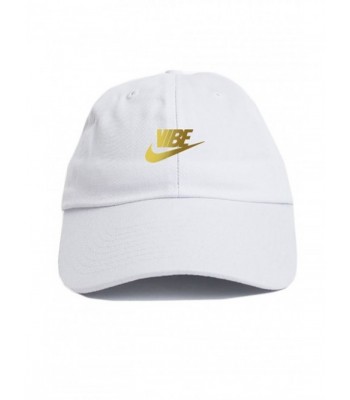 Just Vibe Swoosh White w/ Gold Dad Hat - CY12O1332LN