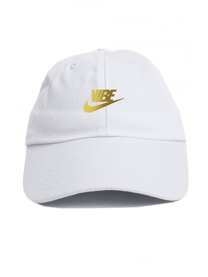 Just Vibe Swoosh White w/ Gold Dad Hat - CY12O1332LN