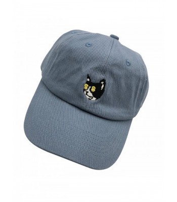 XYH Golf Cat Dad hats Baseball Cap Embroidered Adjustable Snapback Cotton Unisex - Denim - C1187K08QR6