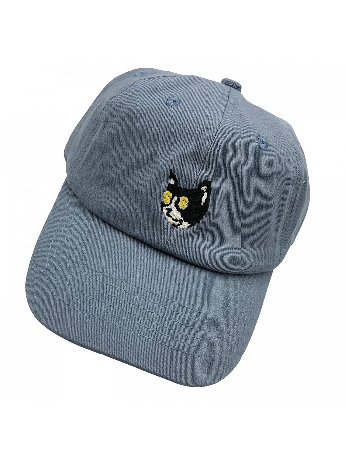 XYH Golf Cat Dad hats Baseball Cap Embroidered Adjustable Snapback Cotton Unisex - Denim - C1187K08QR6