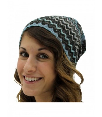 Luxury Divas Chevron Stripe Slouchy in Women's Skullies & Beanies