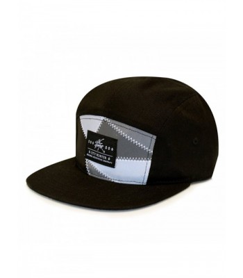 City Hunter Cn730 Zig Zag 5 Panel Hat - Black - CJ11KROQYY7