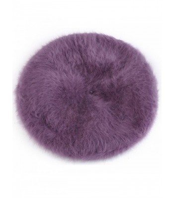 Winter Beanie Protective Angora Purple