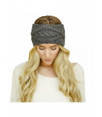 AutumnFall Knitted Headwrap Headband Ear Warmer Hair Muffs Band Winter Designer Style & Quality - Dark Grey - C2128WK8JVN