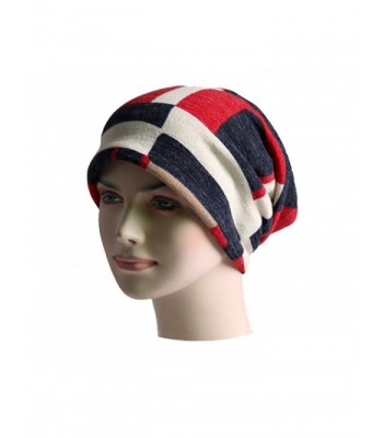 Unisex Warm Cable Knitted Messy High Bun Hat Beanie With Hole For Pony Tail Skull Cap Scarf - Red - C4189TZXQLC