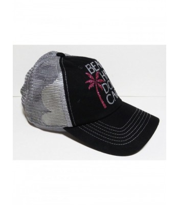 Silver Glitter Beach Black Trucker