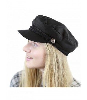 THE HAT DEPOT Black Horn Unisex Cotton Greek Fisherman's Sailor Fiddler Hat Cap - Black - C5187LRXRZK