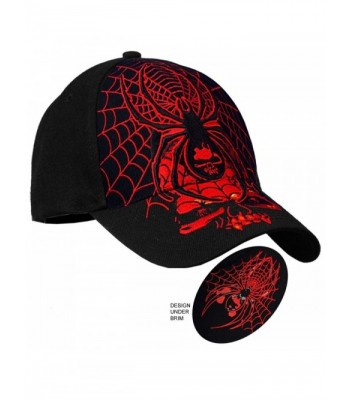 Hot Leathers Black Widow Ball Cap in Black - CU12GZEEPFH