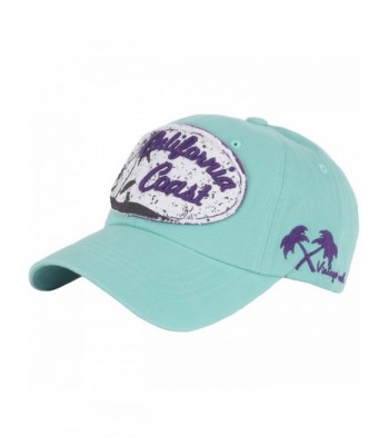 RaOn B157 California Coast Beach Lettering Summer Club Ball Cap Baseball Hat Truckers - Mint - C012HPJLUVX