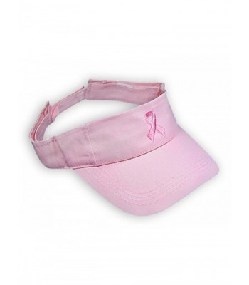 Breast Cancer Awareness Pink Ribbon Visor - Pink - CB12KBTJ7E1