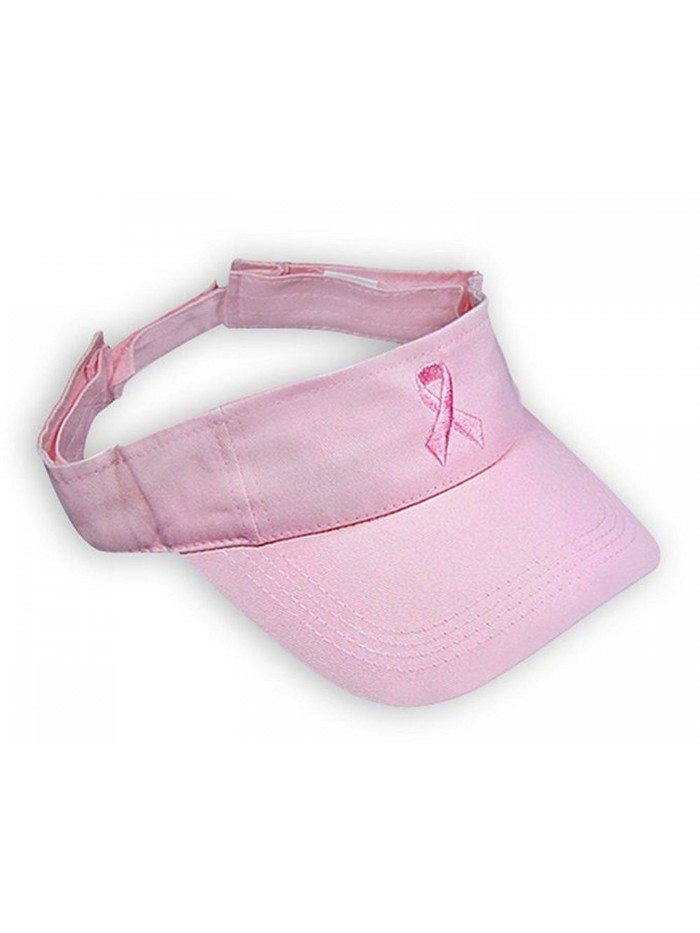 Breast Cancer Awareness Pink Ribbon Visor - Pink - CB12KBTJ7E1