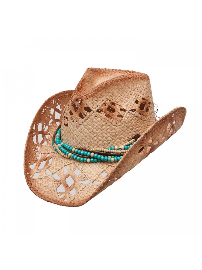 Charlie 1 Horse Women's High Strung Vented Raffia Hat With Twisted Bead Band - Brown - C411RWCABNL