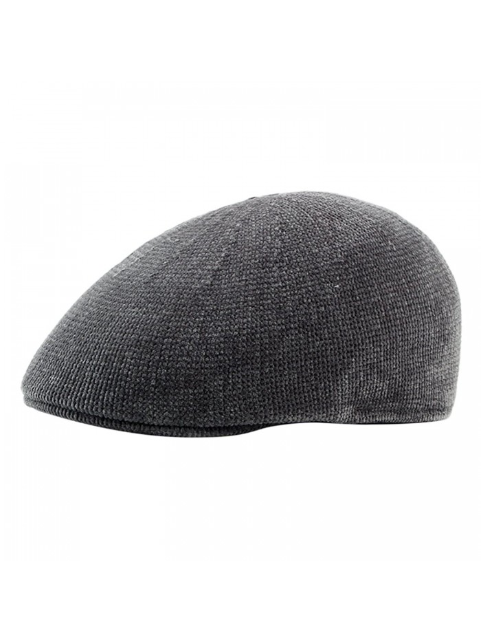 Zhhlinyuan Women Vintage Winter Warm Cap Beret Hat Newsboy Cabbie Driving Hat - Gray - CI188298EN9