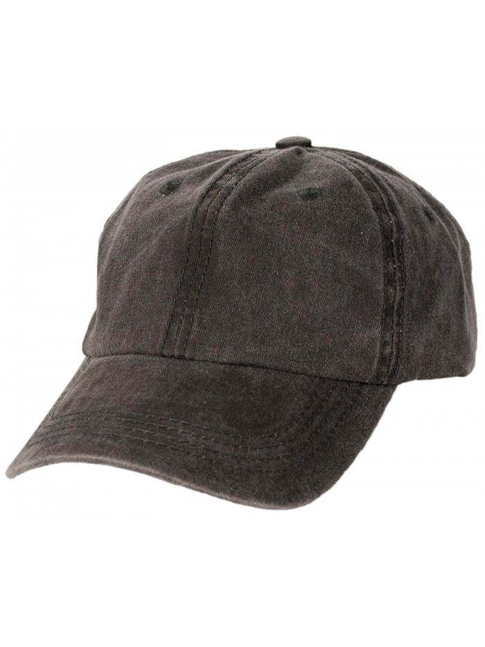 Levine Hat Unisex Stone Washed Cotton Baseball Cap Adjustable Size (7+ Colors) - Black - C011ZX8VNJN