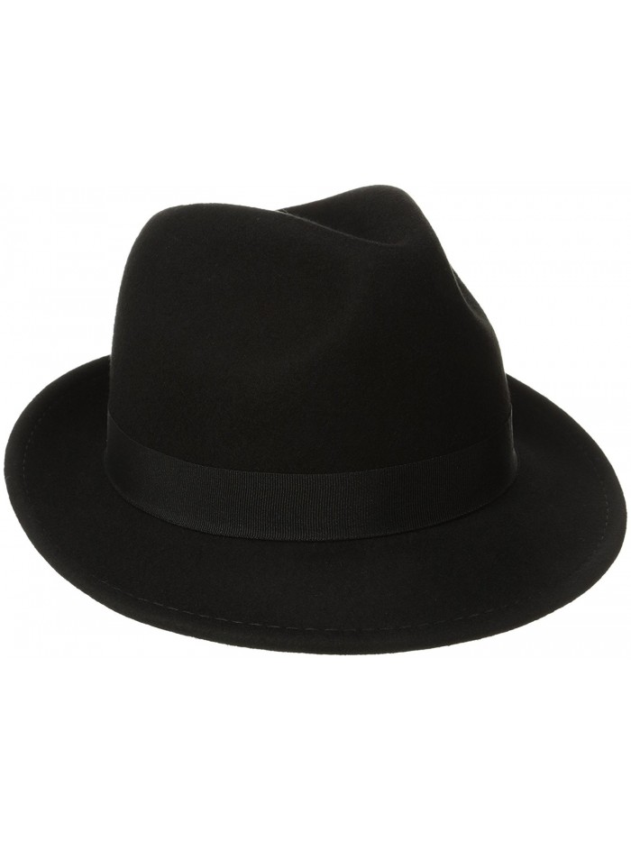 Dorfman Pacific Men's Wool Felt Hat - Black - CU113UWZKD9