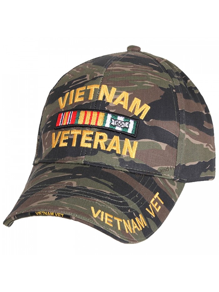 Vietnam Veteran Baseball Cap Tiger Stripe Camouflage Mens Vet Hat Camo - CS12OBSTG46