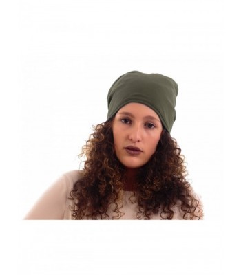 Satin Lined Beanie Khaki Jersey Cap (Adult size 20-22" / 51-56cm around the head) - CN12JREMWBB