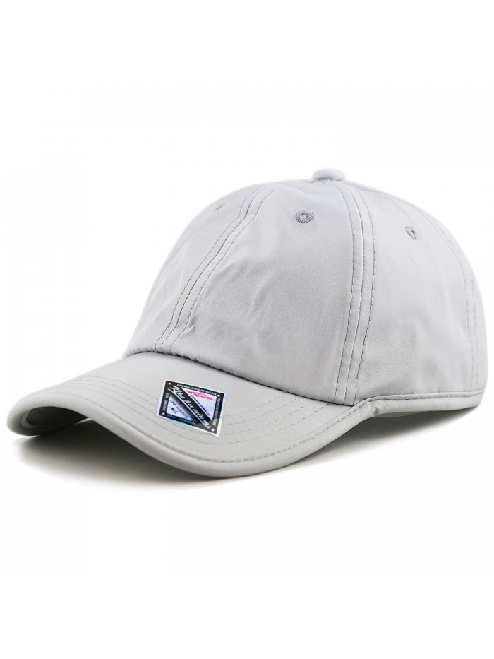 The Hat Depot Unisex Ultra Thin 6 Panel Quick-Dry Lightweight Sports Baseball Caps - Grey - CY184QH7A6U