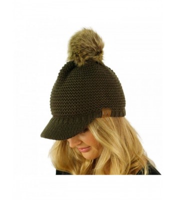 Visor Stretchy Beanie Skully Hat in Women's Skullies & Beanies