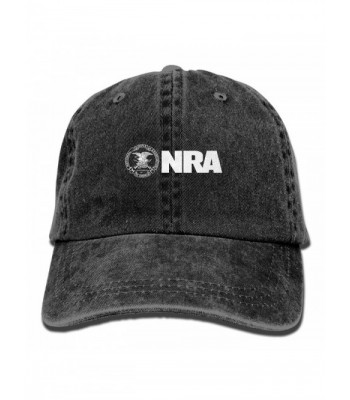 NRA National Rifle Association Unisex Adult Adjustable Retro Dad Cap - Black - CX187CUH5A7