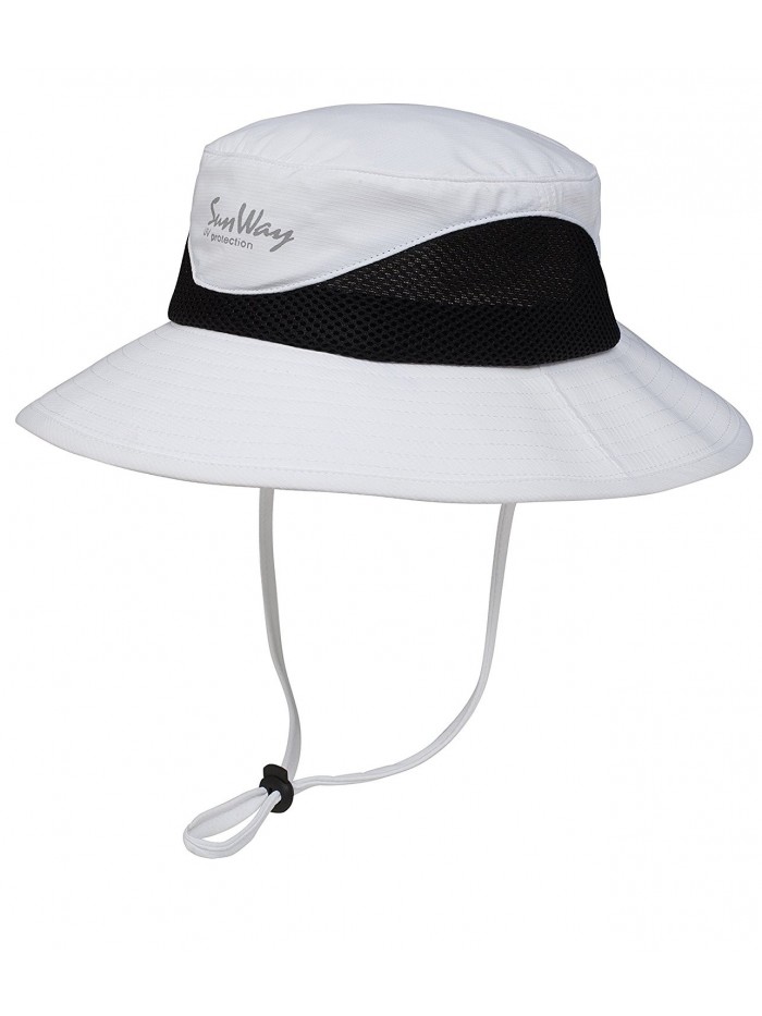 Sunway White UPF 50+ Bucket Hats-Wide Brim Sun Hat (UV Sun Protective) - CO12HMBU2S1