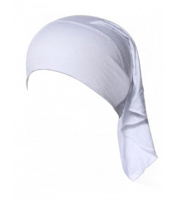 Firsthats Women Under Scarf Cap Bone Bonnet Hijab Islamic Head Cover Muslim Hat - White - CH12OHUTJYE