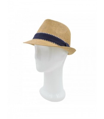 Premium Classic Fedora Straw Striped