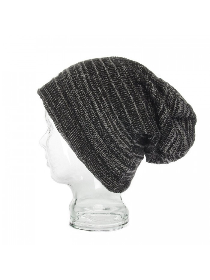 DG Hill Stripped Lightweight toboggan - Gray/Black - C0188HHATKC