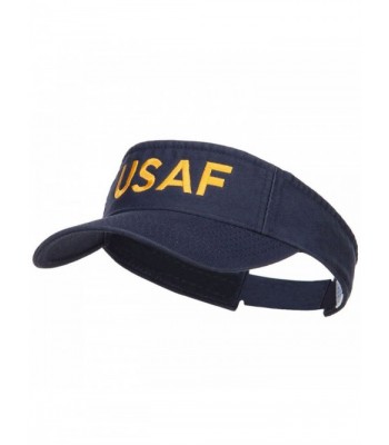 USAF Embroidered Cotton Washed Visor - Navy - C1184WX9CLX