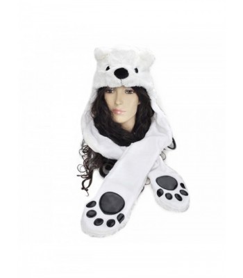 TopTie Ladies Kids Teens Babies Long Animal Hat- Bear- Polar Bear- Faux Fur - Polar Bear - CU11PI1EQN5