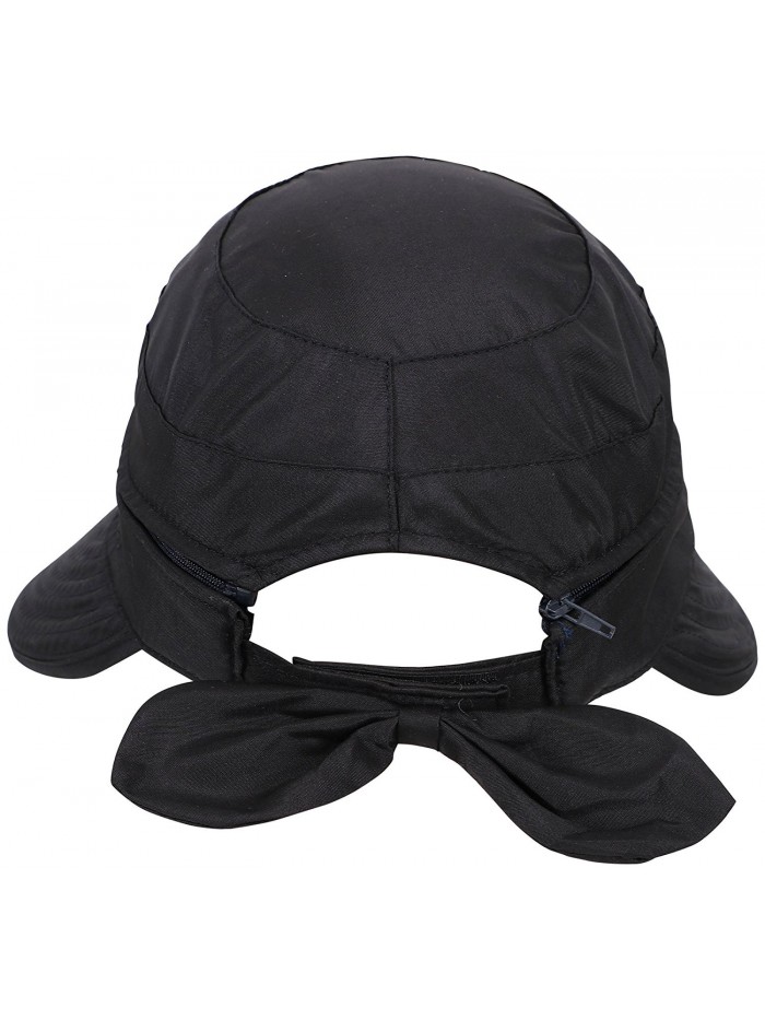 Women's UPF 50+ UV Sun Protective Convertible Beach Hat Visor - Black ...