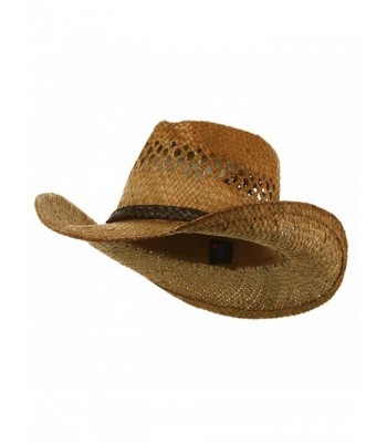 Vented Tea Stained Raffia Hat-Regular - CX111QRFCOH